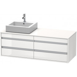 Meuble sous-vasque KETHO 550x1400x496m avec éclairage li blanc brillant