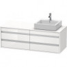 Meuble sous-vasque KETHO 550x1400x496m avec éclairage re blanc brillant