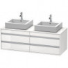 Meuble sous-vasque KETHO 550x1400x496mm blanc brillant