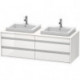 Meuble sous-vasque KETHO 550x1400x496mm blanc brillant