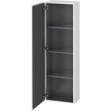 Armoire Duravit L-CUBE 400x243x1320mm ouverture droite blanc brillant