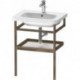 Porte-serviettes DURASTYLE 440x590mmavec étagèblanc brillant/noyer massif