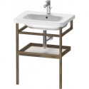 Porte-serviettes DURASTYLE 440x590mmavec étagèblanc brillant/noyer massif