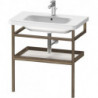 Porte-serviettes DURASTYLE 440x740mmavec étagèblanc brillant/noyer massif