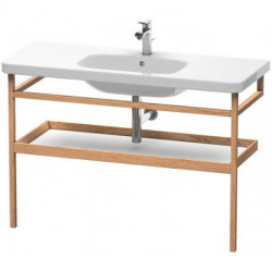 Porte-serviettes DURASTYLE 440x1140mmavec étagèblanc brillant/noyer massif