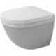 WC suspendu STARCK 3 COMPACT ti 360x485mm Glaçage hygiénique blanc