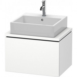 Meuble bas console L-CUBE 400x620x477mm blanc mat