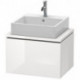 Meuble bas console L-CUBE 400x620x477mm blanc brillant