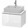 Meuble bas console L-CUBE 400x620x477mm blanc brillant lack