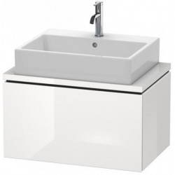 Meuble bas console L-CUBE 400x720x477mm blanc mat