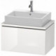 Meuble bas console L-CUBE 400x720x477mm blanc brillant
