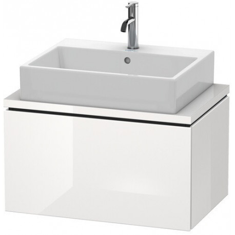 Meuble bas console L-CUBE 400x720x477mm blanc brillant