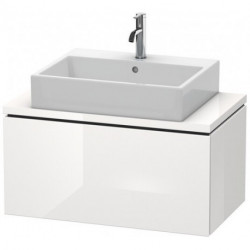 Meuble bas console L-CUBE 400x820x477mm blanc mat