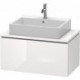 Meuble bas console L-CUBE 400x820x477mm blanc brillant