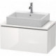 Meuble bas console L-CUBE 400x820x477mm blanc brillant lack