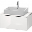 Meuble bas console L-CUBE 400x820x477mm blanc brillant lack
