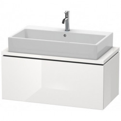 Meuble bas console L-CUBE 400x920x477mm blanc mat