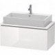 Meuble bas console L-CUBE 400x920x477mm blanc brillant