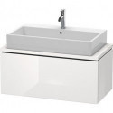 Meuble bas console L-CUBE 400x920x477mm blanc brillant lack