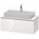 Meuble bas console L-CUBE 400x1020x477mm blanc mat