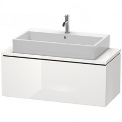 Meuble bas console L-CUBE 400x1020x477mm blanc mat