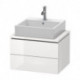 Meuble bas console L-CUBE 400x620x477mm blanc mat