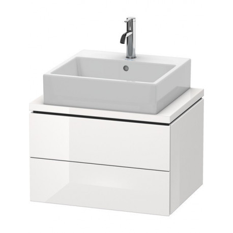 Meuble bas console L-CUBE 400x620x477mm blanc mat