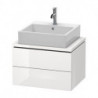 Meuble bas console L-CUBE 400x620x477mm blanc mat