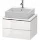 Meuble bas console L-CUBE 400x620x477mm blanc brillant