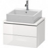Meuble bas console L-CUBE 400x620x477mm blanc brillant