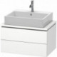 Meuble bas console L-CUBE 400x720x477mm blanc mat