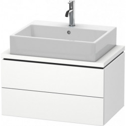 Meuble bas console L-CUBE 400x720x477mm blanc mat