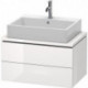 Meuble bas console L-CUBE 400x720x477mm blanc brillant