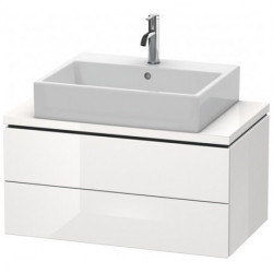 Meuble bas console L-CUBE 400x820x477mm blanc brillant
