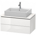 Meuble bas console L-CUBE 400x820x477mm blanc brillant