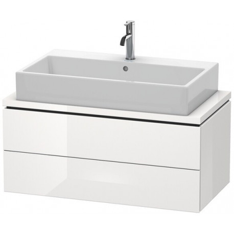Meuble bas console L-CUBE 400x920x477mm blanc mat