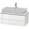 Meuble bas console L-CUBE 400x920x477mm blanc mat