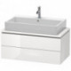 Meuble bas console L-CUBE 400x920x477mm blanc brillant