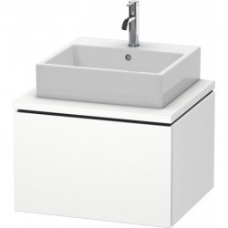 Meuble bas console L-CUBE 400x620x547mm blanc mat