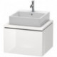 Meuble bas console L-CUBE 400x620x547mm blanc brillant