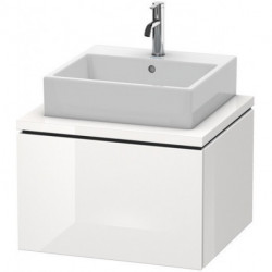Meuble bas console L-CUBE 400x620x547mm blanc brillant