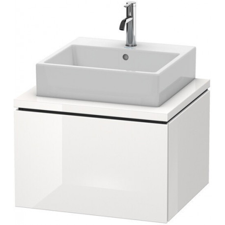 Meuble bas console L-CUBE 400x620x547mm blanc brillant