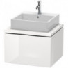 Meuble bas console L-CUBE 400x620x547mm blanc brillant