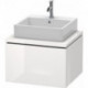 Meuble bas console L-CUBE 400x620x547mm blanc brillant lack