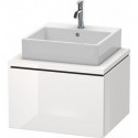 Meuble bas console L-CUBE 400x620x547mm blanc brillant lack