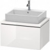 Meuble bas console L-CUBE 400x720x547mm blanc brillant