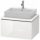 Meuble bas console L-CUBE 400x720x547mm blanc brillant lack