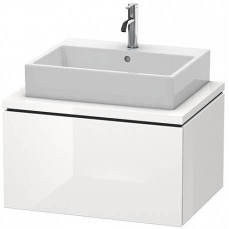 Meuble bas console L-CUBE 400x720x547mm blanc brillant lack