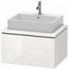 Meuble bas console L-CUBE 400x720x547mm blanc brillant lack