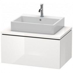 Meuble bas console L-CUBE 400x820x547mm blanc brillant
